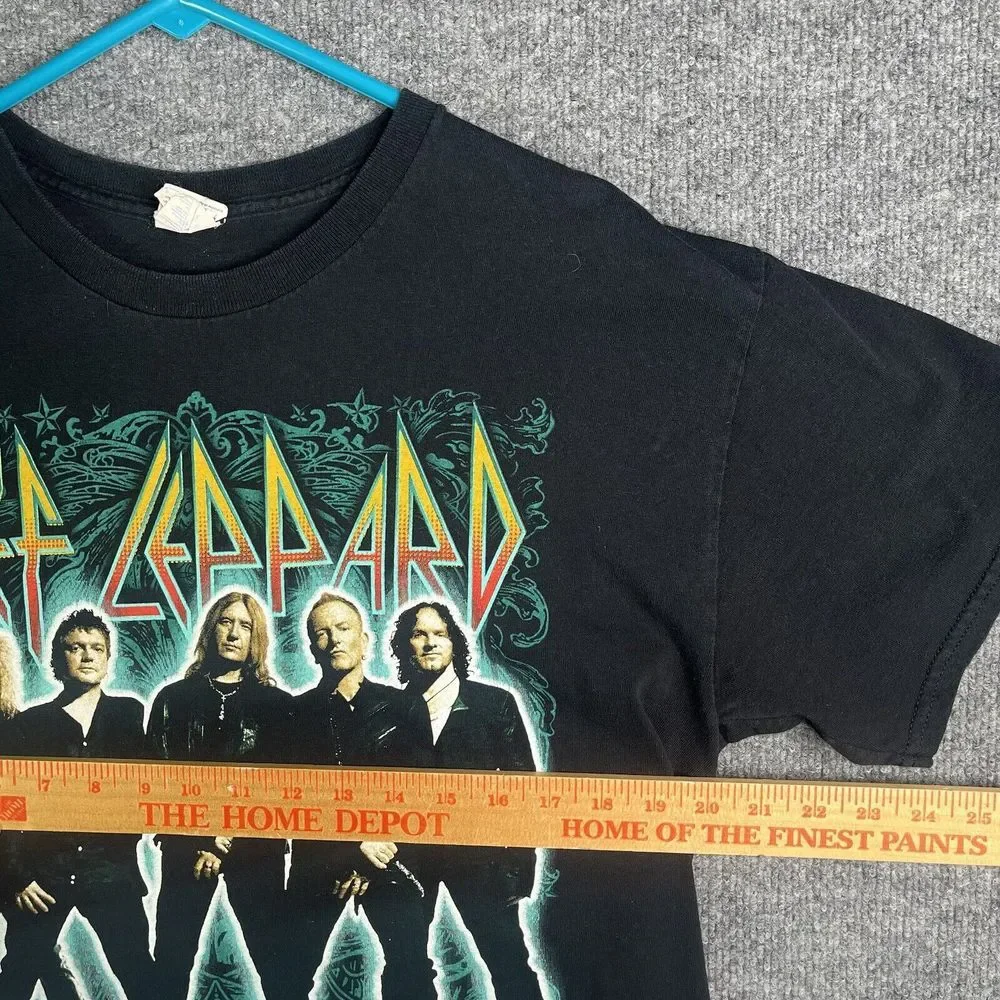 Def Leppard Concert Tour 2012 T-shirt Adult L Gildan Black‎ Double Sided - Picture 6 of 8